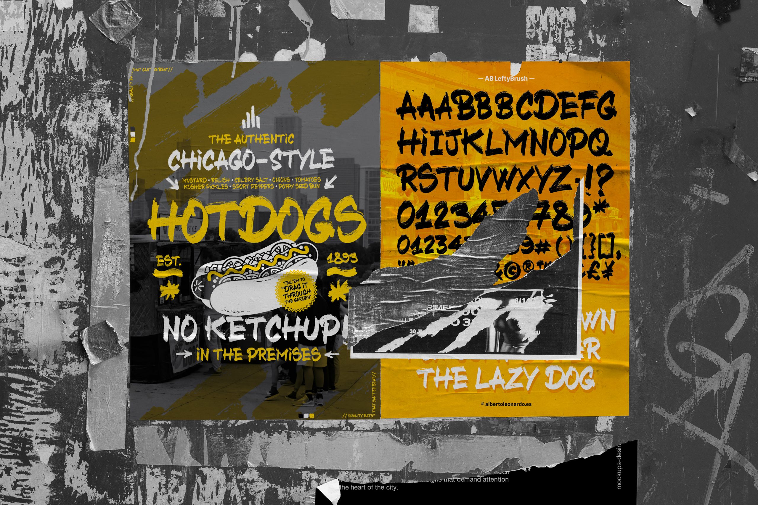 Lefty Brush font | © Alberto Leonardo | Designer