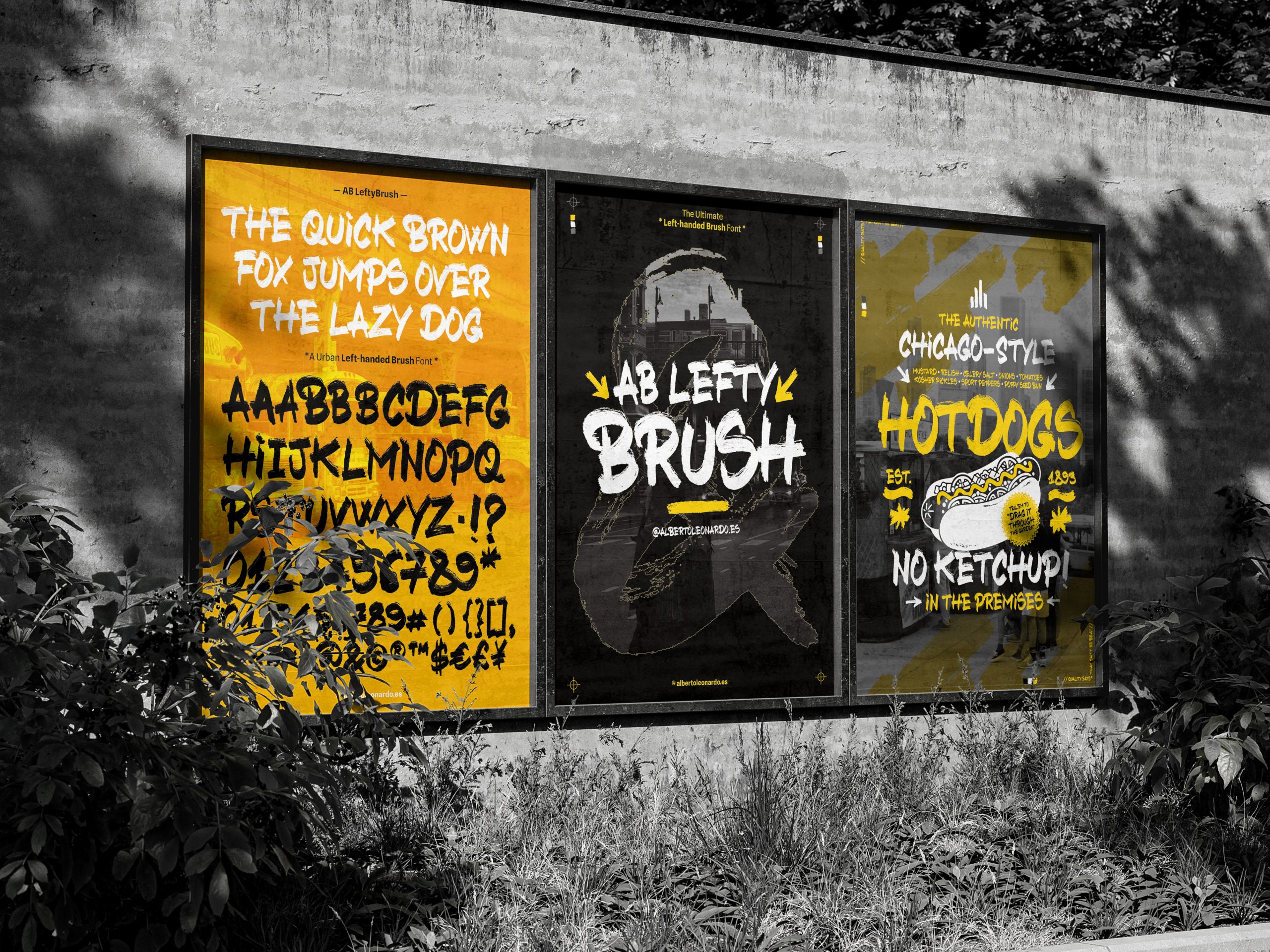 Lefty Brush font | © Alberto Leonardo | Designer