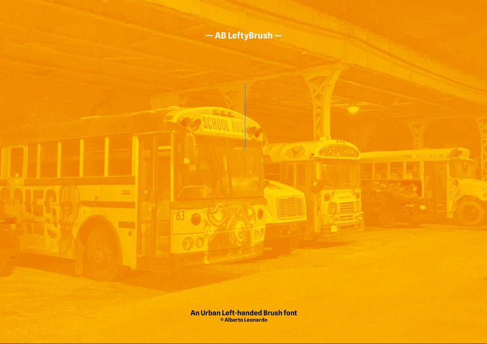 Lefty Brush font | © Alberto Leonardo | Designer