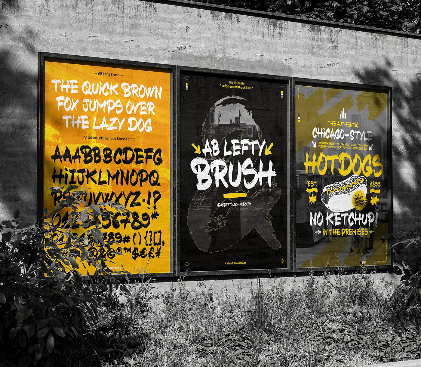 Lefty Brush font | © Alberto Leonardo | Designer